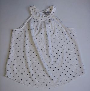 Loft black and white blouse halter neck size SP